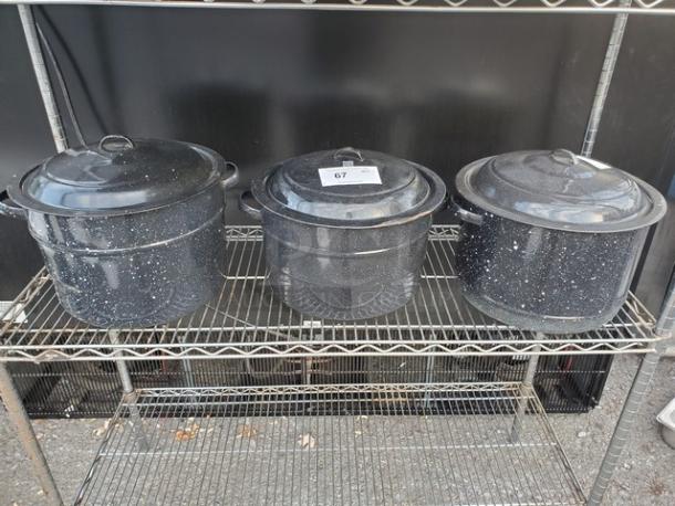 Lot of 3 Pots *1 is perforated* (3xBID) - Image 1 of 4