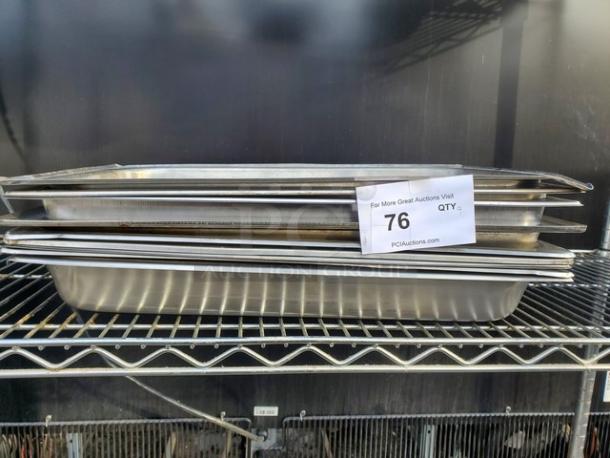 Lot of 9 Stainless Steel Steam Table/ Hotel Pans (9xBid) - Image 2 of 2