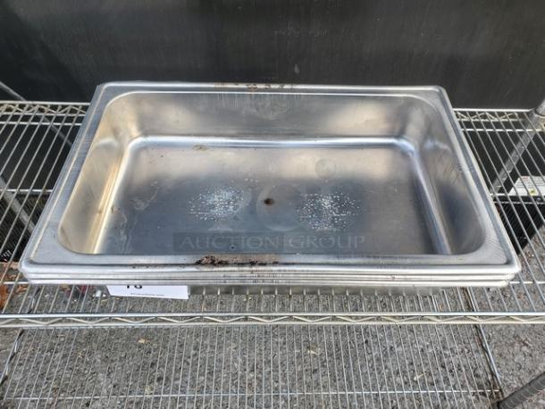 Lot of 3 Stainless Steel Steam Table/ Hotel Pans (3xBid) - Image 1 of 2