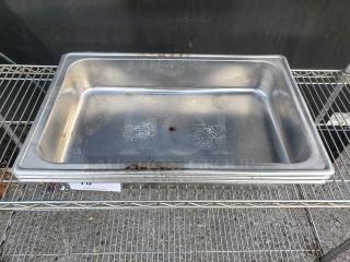 Lot of 3 Stainless Steel Steam Table/ Hotel Pans (3xBid)