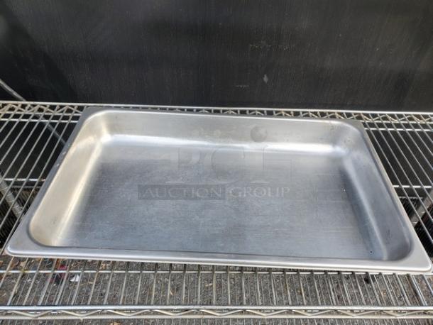 Lot of 3 Stainless Steel Steam Table/ Hotel Pans w/ lids. One lid missing handle. (5xBid) - Image 2 of 5