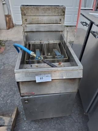 Pitco Frialator Stainless Steel Propane Floor Fryer!
