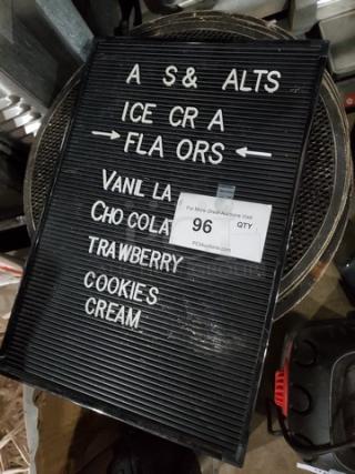 Open Face Changeable Letter Board