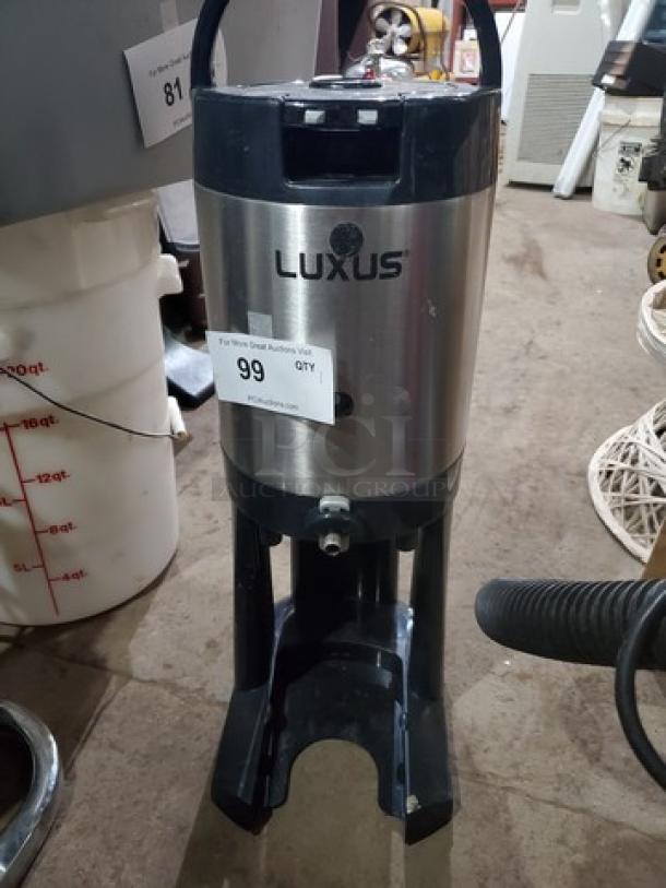 Fetco Luxus L3D-10 Series Thermal Dispenser. Missing Faucet and drip tray. Dented on the back side. - Image 1 of 4