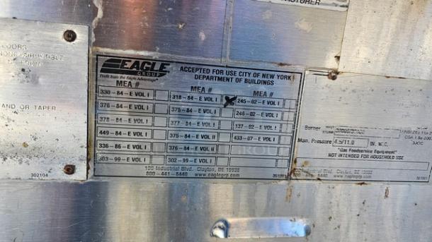 Eagle 4 Bay Natural Gas Steam Table. 30000 BTU - Image 3 of 6