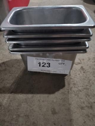 Lot of 6 Stainless Steel Food Pans (6xBid)