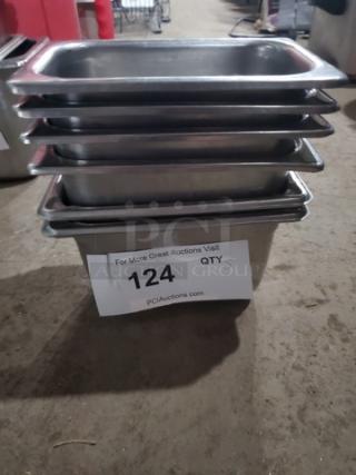 Lot of 5 Stainless Steel Food Pans (5xBid)