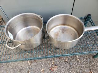 Lot of 2 Miscellaneous Pots. No Lids. (2xBid)