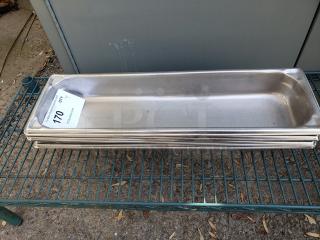 Lot of 4 "Vollrath Super Pan II" Long Pans 3.7qt (4xBid)
