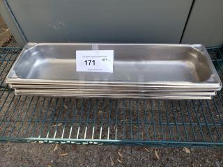 Lot of 5 "Vollrath Super Pan II" Long Pans 3.7qt (5xBid)