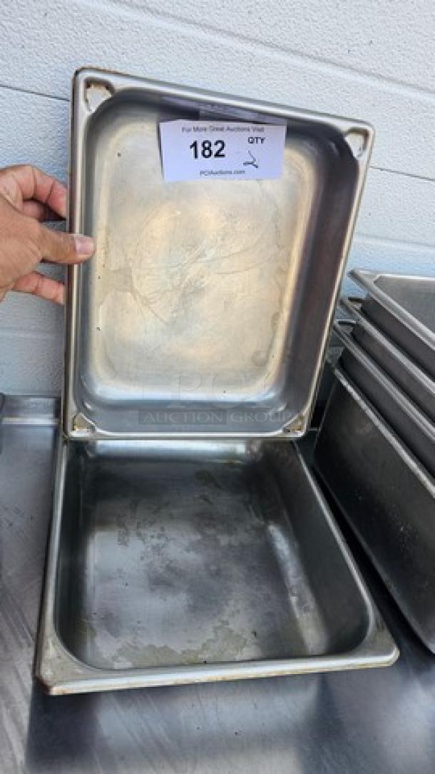 Lot of 2 Stainless Steel Food Pans (2xBid) - Image 1 of 1
