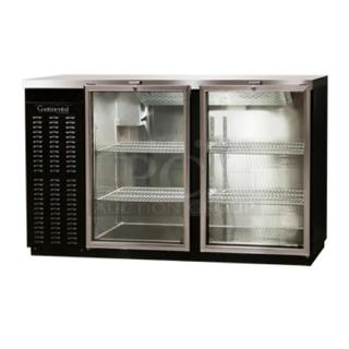 BRAND NEW SCRATCH AND DENT! 2017 Continental BBUC59S-6S-GD Stainless Steel Commercial 2 Door Back Bar Cooler Merchandiser. 115 Volts, 1 Phase. Tested and Working!