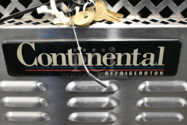 BRAND NEW SCRATCH AND DENT! 2017 Continental BBUC59S-6S-GD Stainless Steel Commercial 2 Door Back Bar Cooler Merchandiser. 115 Volts, 1 Phase. Tested and Working! - Image 4 of 7