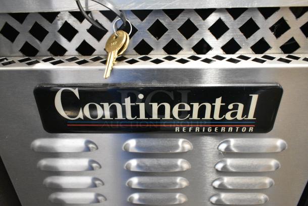 BRAND NEW SCRATCH AND DENT! 2017 Continental BBUC69S-SS-GD Stainless Steel Commercial 2 Door Back Bar Cooler Merchandiser on Commercial Casters. 115 Volts, 1 Phase. Tested and Working! - Image 4 of 10