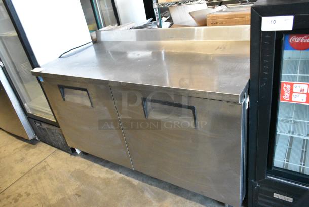 True TWT-60 Stainless Steel Commercial 2 Door Work Top Cooler on Commercial Casters. 115 Volts, 1 Phase. Tested and Working! - Image 2 of 6