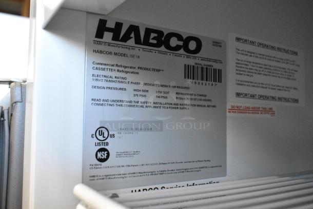 2019 Habco SE18 Metal Commercial Single Door Reach In Cooler Merchandiser w/ Poly Coated Racks. 115 Volts, 1 Phase. Tested and Working! - Image 5 of 5