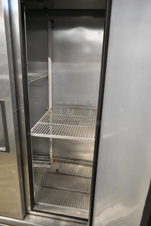 2019 True T-35-HC Stainless Steel Commercial 2 Door Reach In Cooler w/ Poly Coated Racks. 115 Volts, 1 Phase. Tested and Working! - Image 4 of 5
