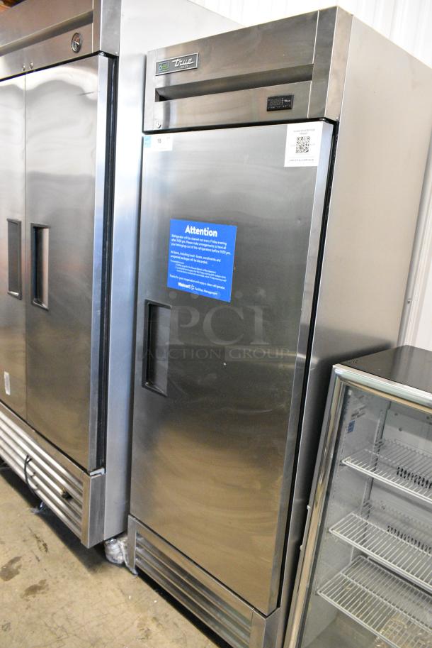 True T-19F-HC Stainless Steel Commercial Single Door Reach In Freezer w/ Poly Coated Racks and Commercial Casters. 115 Volts, 1 Phase. Tested and Working! - Image 1 of 5