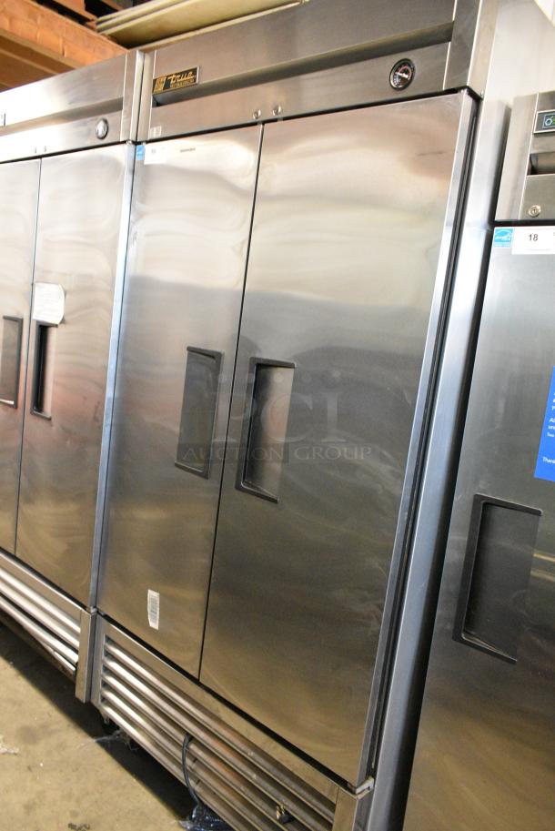 True T-35 Stainless Steel Commercial 2 Door Reach In Cooler on Commercial Casters. 115 Volts, 1 Phase. Tested and Powers On But Does Not Get Cold - Image 1 of 7