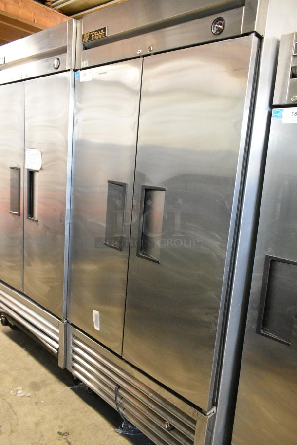 True T-35 Stainless Steel Commercial 2 Door Reach In Cooler on Commercial Casters. 115 Volts, 1 Phase. Tested and Powers On But Does Not Get Cold - Image 2 of 7