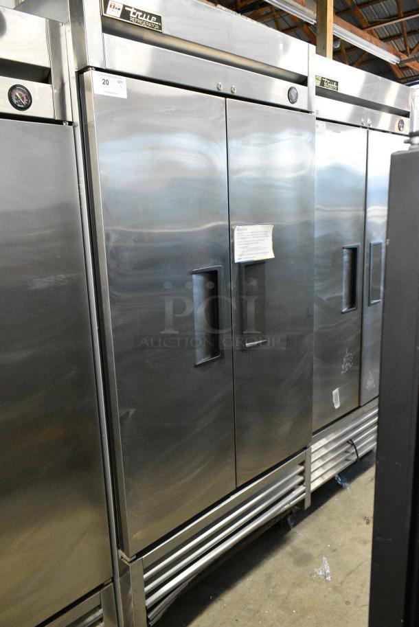True T-35 Stainless Steel Commercial 2 Door Reach In Cooler on Commercial Casters. 115 Volts, 1 Phase. Tested and Powers On But Does Not Get Cold - Image 2 of 8