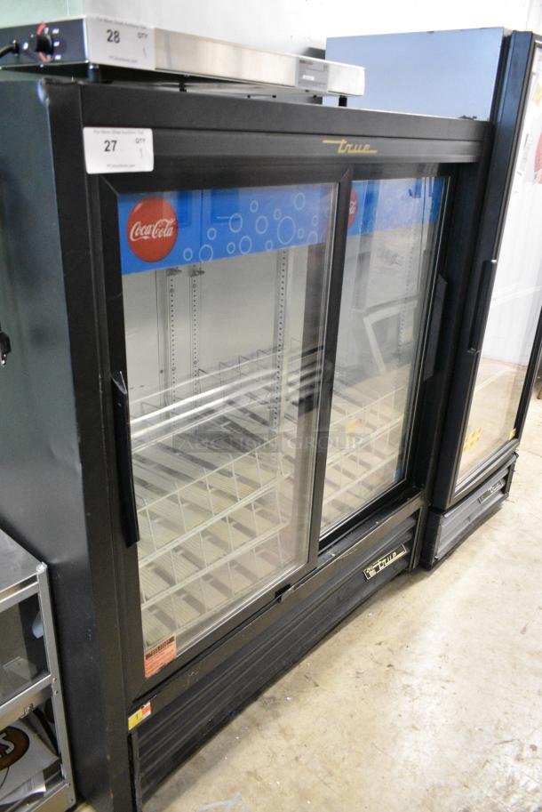 True GDM-41SL-54-LD Metal Commercial 2 Door Reach In Cooler Merchandiser w/ Poly Coated Racks. 115 Volts,1 Phase. Tested and Working! - Image 1 of 6