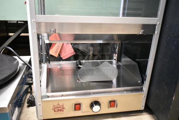 BRAND NEW SCRATCH AND DENT! Carnival King 382NCM560R Stainless Steel Commercial Countertop 10 Pound Nacho Chip Warmer Merchandiser. 120 Volts, 1 Phase. Tested and Working! - Image 4 of 7