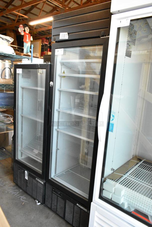 2019 Habco SE18 Metal Commercial Single Door Reach In Cooler Merchandiser w/ Poly Coated Racks. 115 Volts, 1 Phase. Tested and Working! - Image 1 of 4