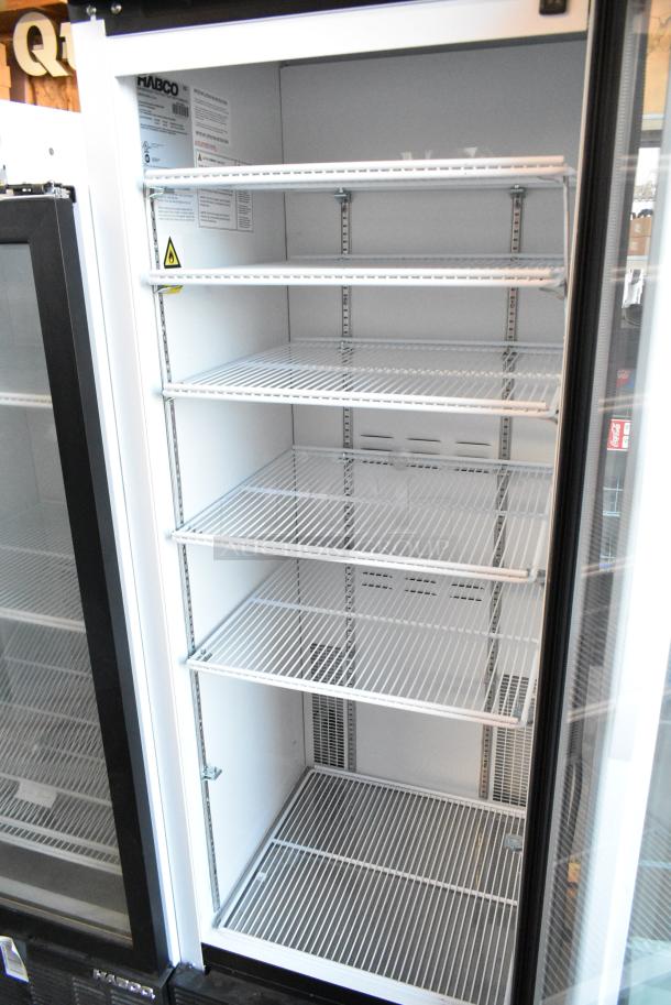 2019 Habco SE18 Metal Commercial Single Door Reach In Cooler Merchandiser w/ Poly Coated Racks. 115 Volts, 1 Phase. Tested and Working! - Image 3 of 4