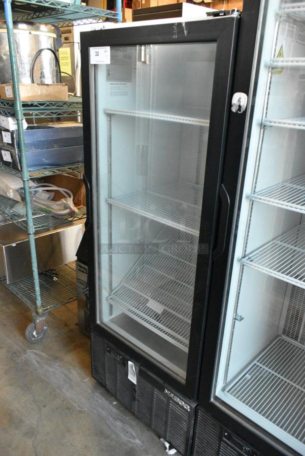 Habco SE12 Metal Commercial Single Door Reach In Cooler Merchandiser w/ Poly Coated Racks. 115 Volts, 1 Phase. Tested and Working! - Image 1 of 5