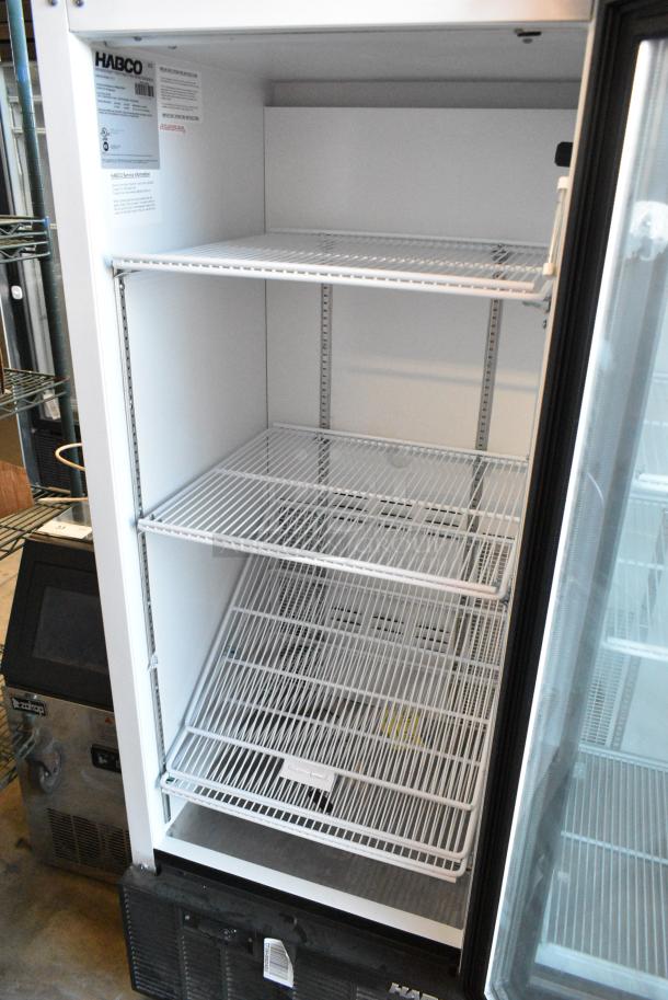 Habco SE12 Metal Commercial Single Door Reach In Cooler Merchandiser w/ Poly Coated Racks. 115 Volts, 1 Phase. Tested and Working! - Image 4 of 5