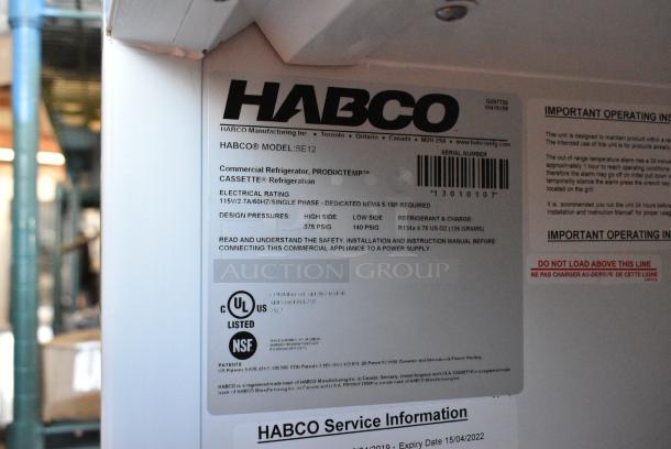 Habco SE12 Metal Commercial Single Door Reach In Cooler Merchandiser w/ Poly Coated Racks. 115 Volts, 1 Phase. Tested and Working! - Image 5 of 5