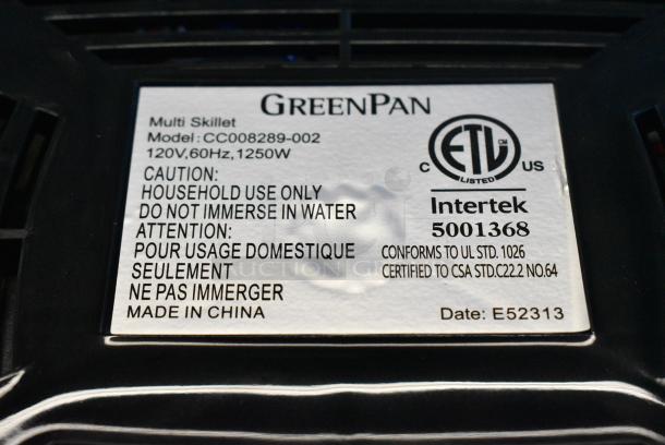 Green Pan CC008289-002 Metal Countertop Multi Skillet. 120 Volts, 1 Phase. - Image 7 of 7