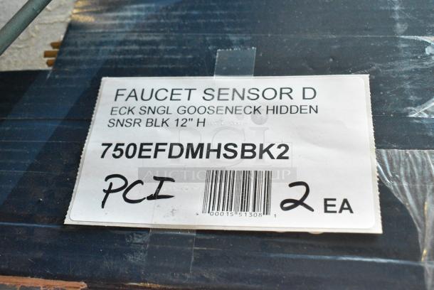 BRAND NEW SCRATCH AND DENT! 750EFDMHSBK2 Waterloo Deck Mount Matte Black Hands-Free Sensor Faucet with 6 1/2" Gooseneck Spout and Concealed Sensor - Image 3 of 6