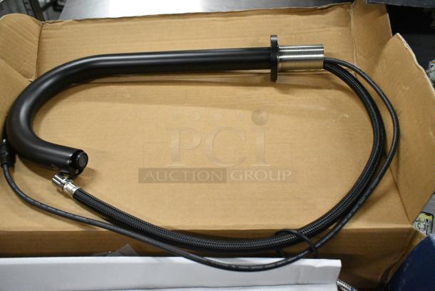 BRAND NEW SCRATCH AND DENT! 750EFDMHSBK2 Waterloo Deck Mount Matte Black Hands-Free Sensor Faucet with 6 1/2" Gooseneck Spout and Concealed Sensor - Image 5 of 6