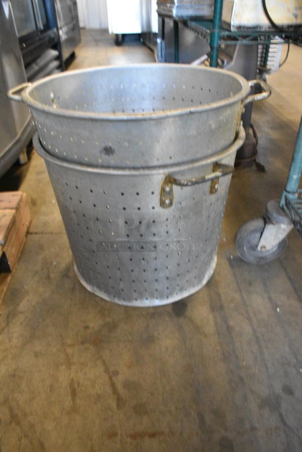 2 Metal Perforated Pots. 2 Times Your Bid! - Image 3 of 3