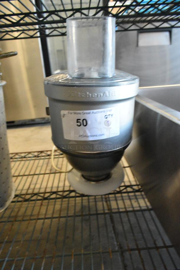 KitchenAid K45SSWH Metal Countertop Planetary Dough Mixer w/ Attachment, Paddle and Whisk Attachments. 120 Volts, 1 Phase. Tested and Working! - Image 2 of 8