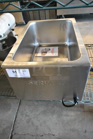 BRAND NEW SCRATCH AND DENT! 2024 ServIt 423FW150 Stainless Steel Commercial Countertop 12" x 20" Full Size Electric Countertop Food Warmer with Digital Controls. 120 Volts, 1 Phase. Tested and Working!