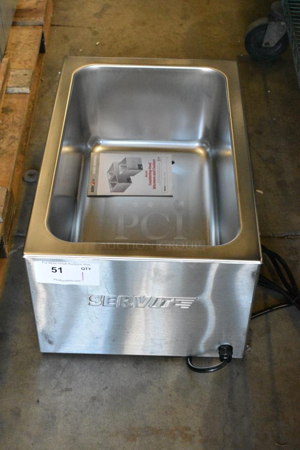 BRAND NEW SCRATCH AND DENT! 2024 ServIt 423FW150 Stainless Steel Commercial Countertop 12" x 20" Full Size Electric Countertop Food Warmer with Digital Controls. 120 Volts, 1 Phase. Tested and Working! - Image 4 of 6
