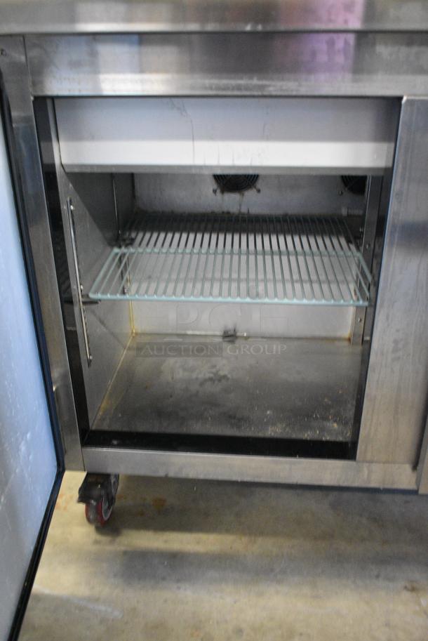 2018 Leader ESLM48S/C Stainless Steel Commercial Sandwich Salad Prep Table Bain Marie Mega Top on Commercial Casters. 115 Volts, 1 Phase . Tested and Working! - Image 5 of 8