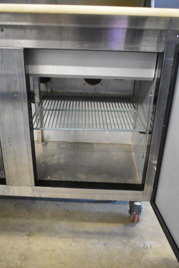 2018 Leader ESLM48S/C Stainless Steel Commercial Sandwich Salad Prep Table Bain Marie Mega Top on Commercial Casters. 115 Volts, 1 Phase . Tested and Working! - Image 6 of 8