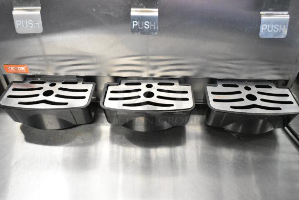 Vevor YSJ12X3 Stainless Steel Commercial Countertop 3 Hopper Refrigerated Beverage Machine. 115 Volts, 1 Phase . Tested and Working! - Image 3 of 8