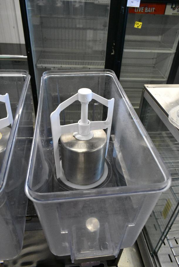 Vevor YSJ12X3 Stainless Steel Commercial Countertop 3 Hopper Refrigerated Beverage Machine. 115 Volts, 1 Phase . Tested and Working! - Image 7 of 8