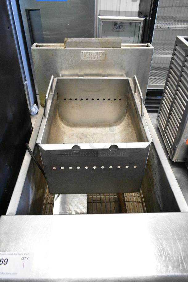 2018 Frymaster GPCSC Stainless Steel Commercial Floor Style Natural Gas Powered Deep Fat Fryer on Commercial Casters. 80,000 BTU. - Image 3 of 8