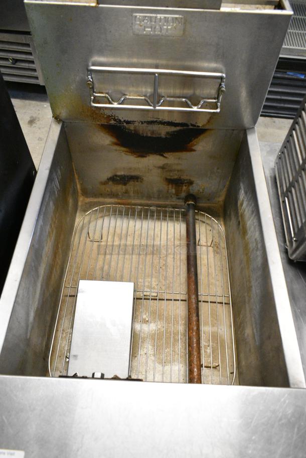 2018 Frymaster GPCSC Stainless Steel Commercial Floor Style Natural Gas Powered Deep Fat Fryer on Commercial Casters. 80,000 BTU. - Image 4 of 8