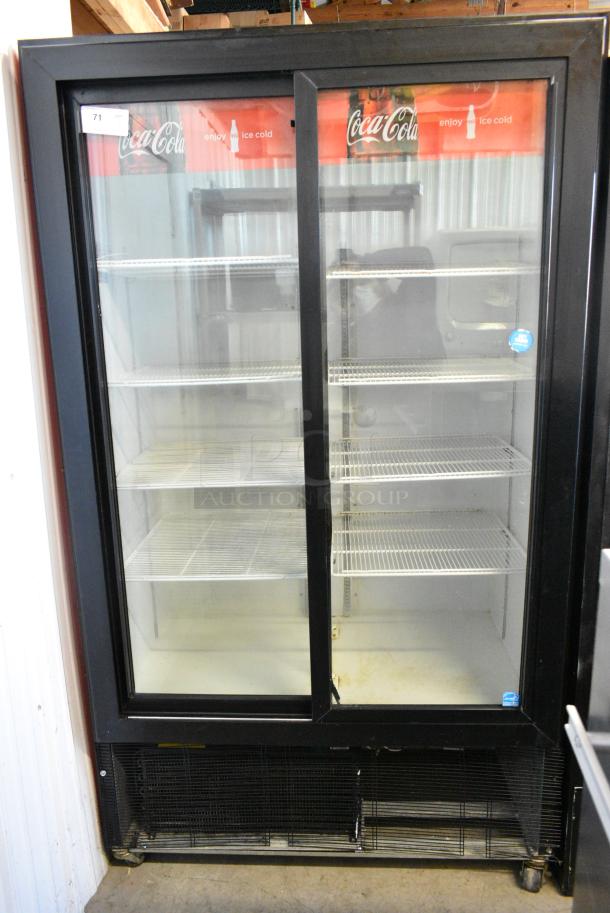 Imbera VRD37 Metal Commercial 2 Door Reach In Cooler Merchandiser w/ Poly Coated Racks. 115 Volts, 1 Phase. Tested and Working! - Image 1 of 5