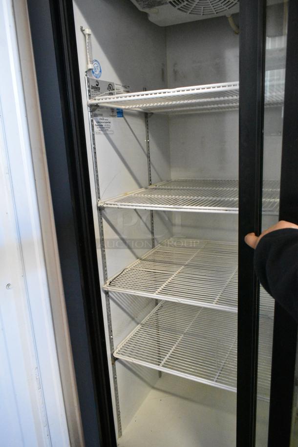 Imbera VRD37 Metal Commercial 2 Door Reach In Cooler Merchandiser w/ Poly Coated Racks. 115 Volts, 1 Phase. Tested and Working! - Image 4 of 5