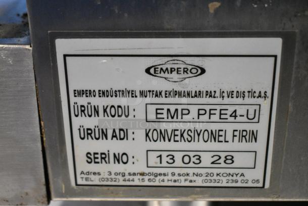 Empero EMP.PFE4-U Stainless Steel Commercial Countertop Convection Oven. Cannot Test Due To Plug Style - Image 5 of 5