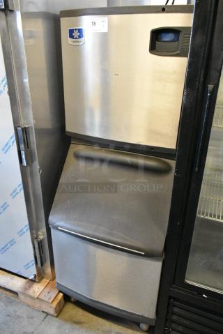 Manitowoc ID0322A-161 Stainless Steel Commercial Ice Head on Commercial Ice Bin. 115 Volts, 1 Phase.