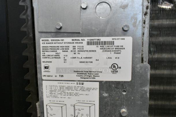 Manitowoc ID0322A-161 Stainless Steel Commercial Ice Head on Commercial Ice Bin. 115 Volts, 1 Phase. - Image 6 of 6